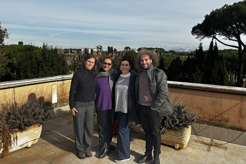 grupo de professores da ESD e da Accademia em Roma